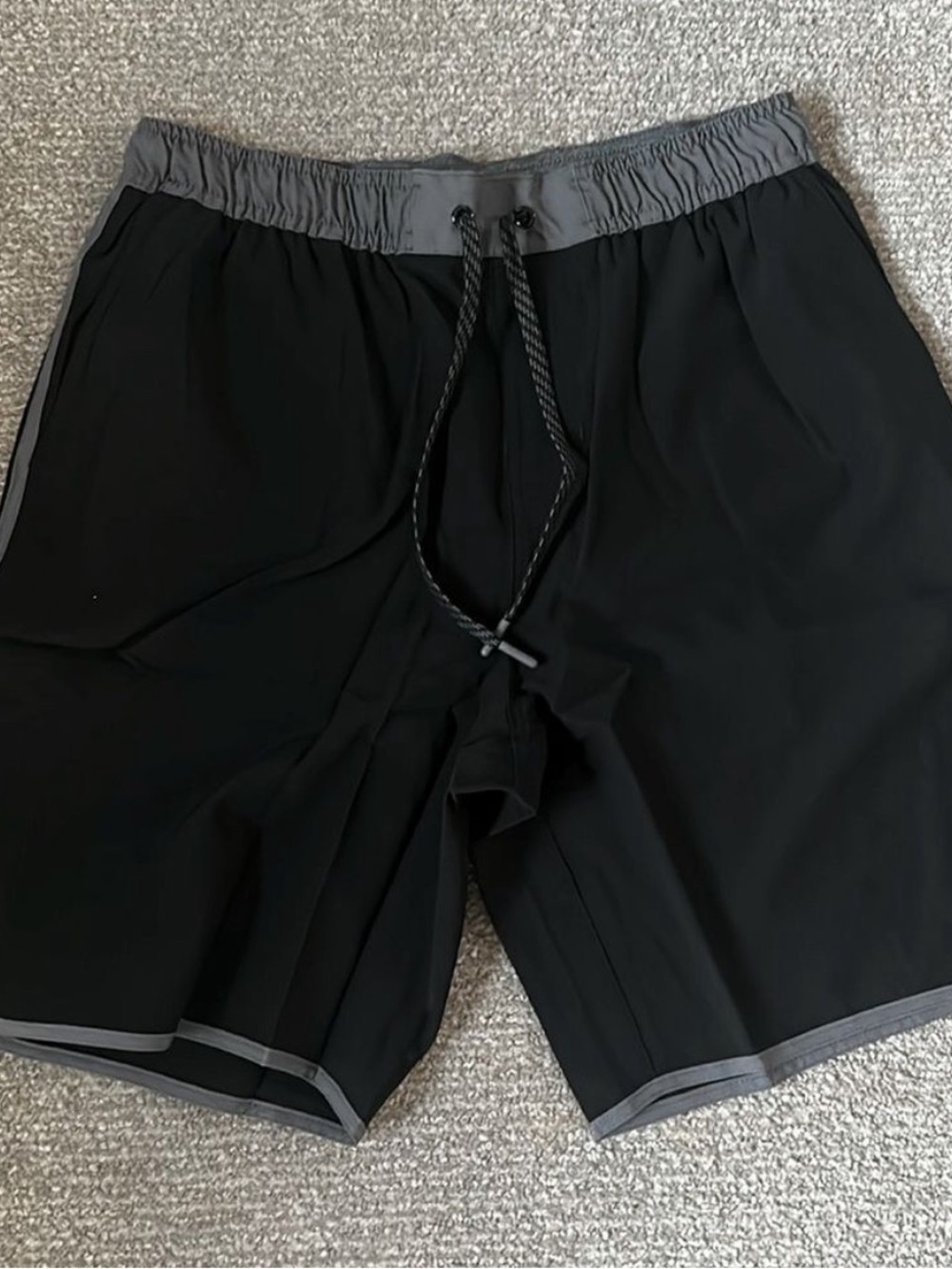 Dixxon The Chad Board Hybrid Shorts Men’s Black Gray  Elastic Waist Size Medium